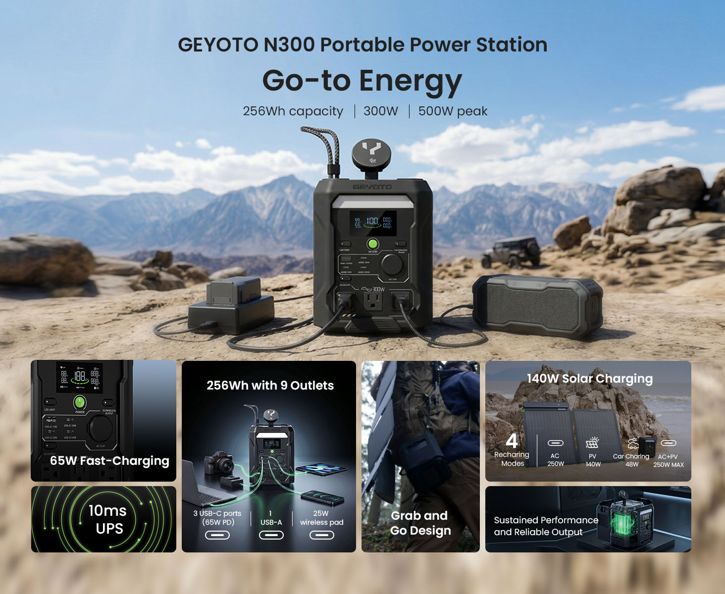 GEYOTO N300 Solar Generator