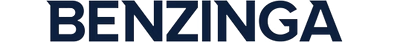 Benzinga logo in blue text on a white background