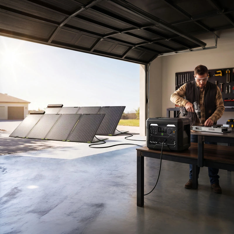 N1000 Solar Generator Kit | 2 x 200W Solar Panels