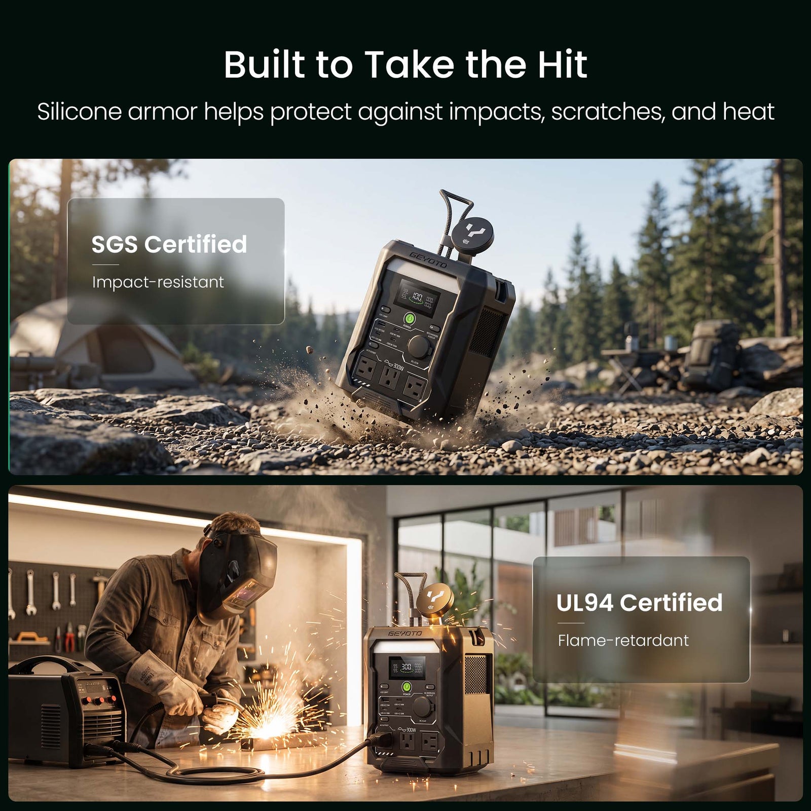 N300 Portable Power Station | 256Wh, 300W GEYOTO Official Store