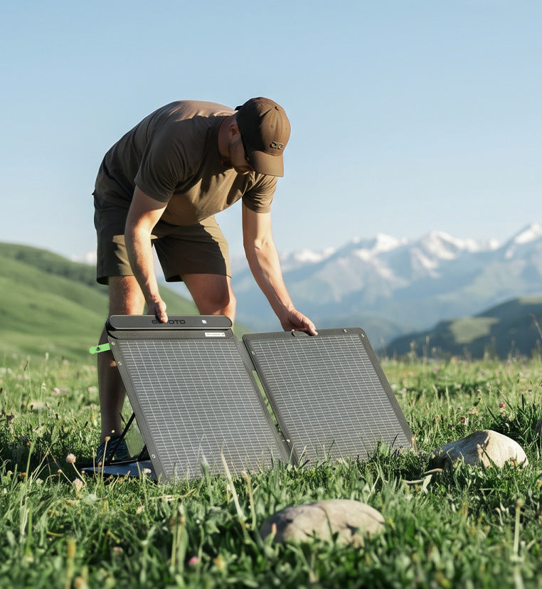 S100 Portable Bifacial Solar Panel | 100W Foldable