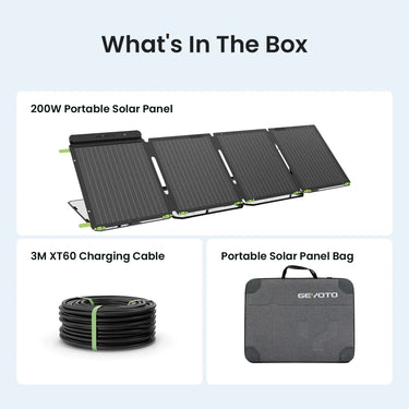 GEYOTO 200W Portable Bifacial Foldable Solar Panel | S200 GEYOTO Official Store