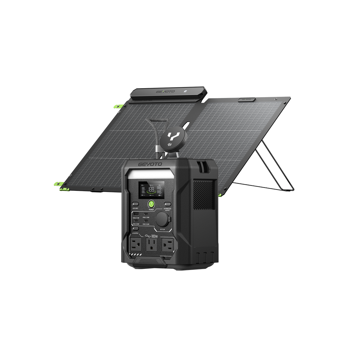 N300 Portable Solar Generator | 256Wh, 300W