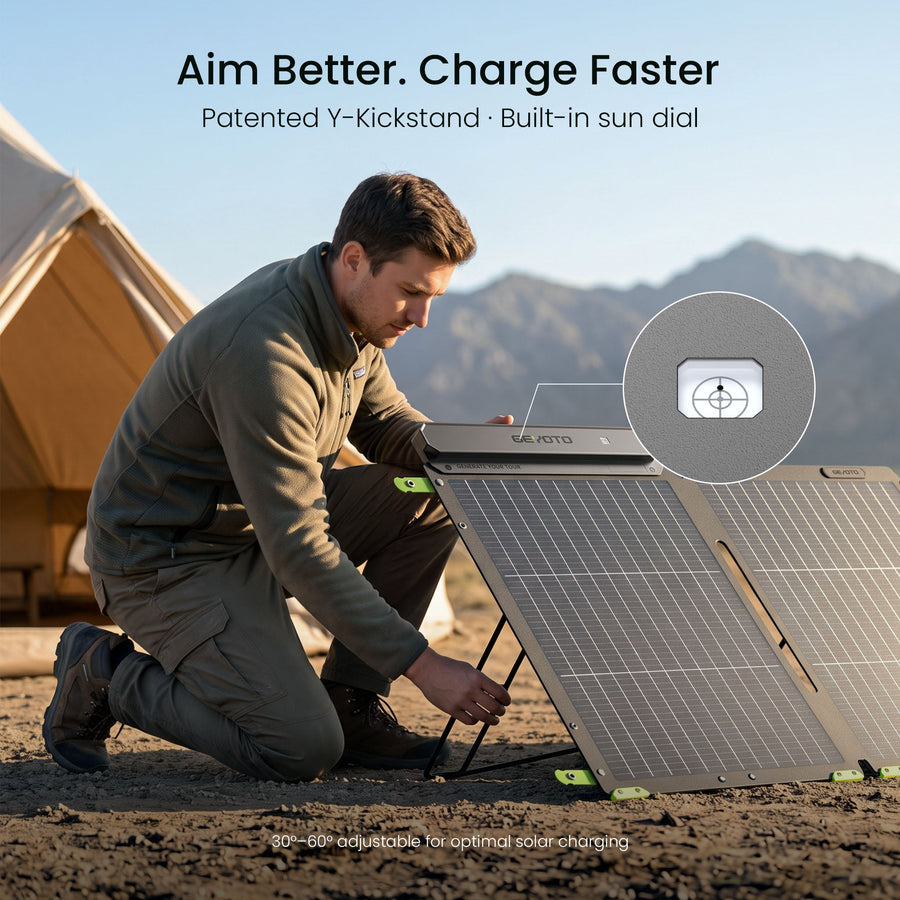 S100 Portable Bifacial Solar Panel | 100W Foldable GEYOTO Official Store