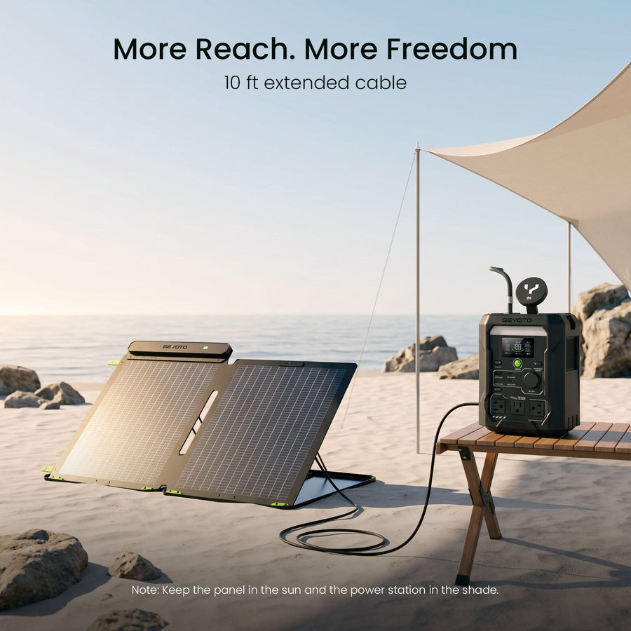 S100 Portable Bifacial Solar Panel | 100W Foldable GEYOTO Official Store