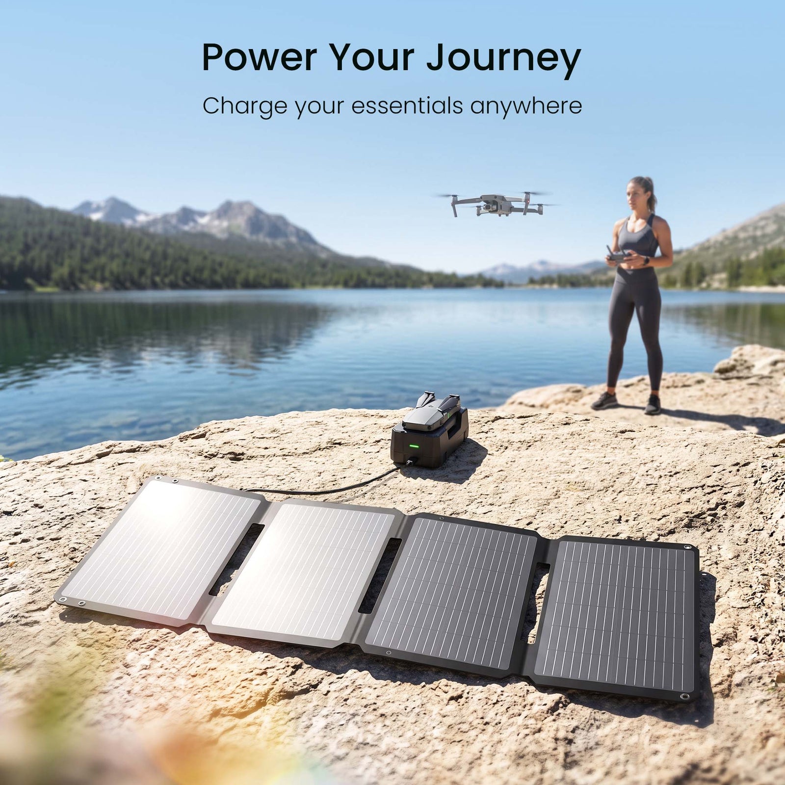 S45 Portable Solar Panel | 45W, USB-A & 2x Type-C GEYOTO Official Store